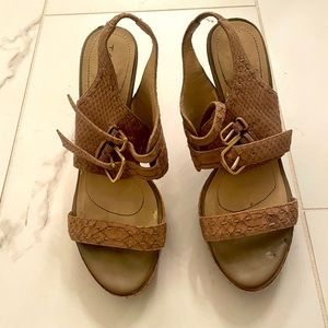 Tan Leather strappy heels